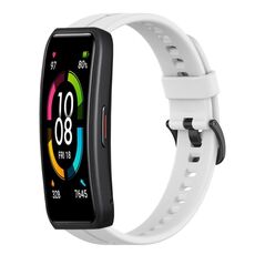 Per cinturino in silicone tinta unita Huawei Band 6 (bianco)
