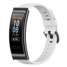 Per cinturino in silicone tinta unita Huawei Band 3 (bianco)