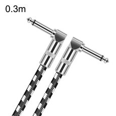 0.3m 2 Elbow Head 6.35mm Cavo per chitarra Oxygen-Free Copper Core TS Large Two-core Cable