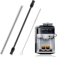 Per Bosch VeroAroma / Siemens Serie EQ.6 Macchina da caffè Tubo del latte e set di spazzole per la pulizia (Grigio scuro)
