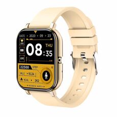 H10 Smart Watch con chiamata Bluetooth con schermo da 1,69 pollici, supporto frequenza cardiaca/pressione sanguigna/monitoraggio del sonno, colore: giallo