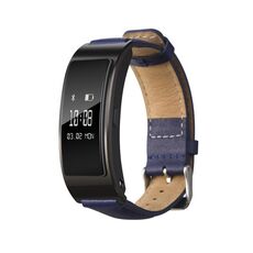 Per cinturino in pelle lucida Huawei Band 7 (blu navy)