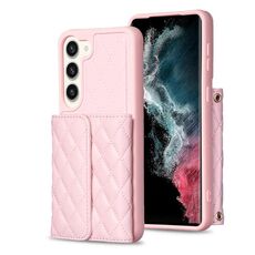 Per Samsung Galaxy S23 + 5G Portafoglio orizzontale Custodia in pelle rombica (rosa)