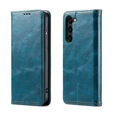 Per Samsung Galaxy S23 5G FIERRE SHANN Custodia a portafoglio in pelle con texture corteccia vintage (verde)