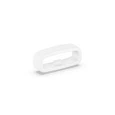 Fibbia di sicurezza ad anello in silicone fisso con cinturino universale da 18 mm 10 pezzi (bianco)