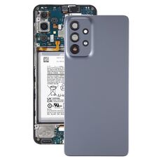 Per Samsung Galaxy A73 5G SM-A736B Cover posteriore batteria originale con copriobiettivo fotocamera (nero)