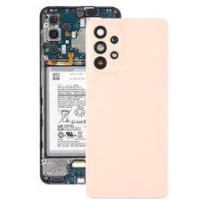 Per Samsung Galaxy A53 5G SM-A536B Cover posteriore batteria originale con copriobiettivo fotocamera (rosa)