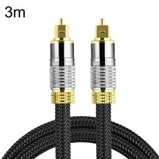 CO-TOS101 Cavo audio in fibra ottica da 3 m Amplificatore di potenza per altoparlanti Cavo di segnale quadrato per audiofilo digitale (placcato oro brillante)