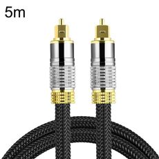 CO-TOS101 Cavo audio in fibra ottica da 5 m Amplificatore di potenza per altoparlanti Cavo di segnale quadrato per audiofilo digitale (placcato oro brillante)