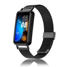 Per Huawei Band 8 16mm Cinturino in maglia metallica in acciaio inossidabile Milano (nero)