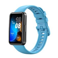 Per cinturino di ricambio in silicone tinta unita da 16 mm per Huawei Band 8 (blu cielo)