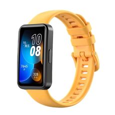 Per cinturino di ricambio in silicone tinta unita da 16 mm per Huawei Band 8 (giallo)