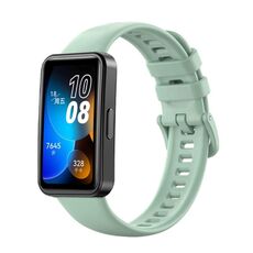 Per cinturino di ricambio in silicone tinta unita da 16 mm per Huawei Band 8 (grigio verde)