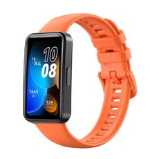 Per cinturino di ricambio in silicone tinta unita da 16 mm per Huawei Band 8 (arancione)