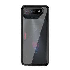 Per Asus ROG Phone 7/7 Ultimate Clear PC + Custodia per telefono antiurto in TPU (nera)