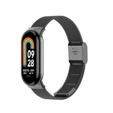 Per cinturino in metallo con fibbia milanese Xiaomi Mi Band 8 (nero)