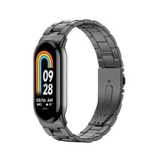 Per Xiaomi Mi Band 8 cinturino milanese in metallo a tre sfere (nero)