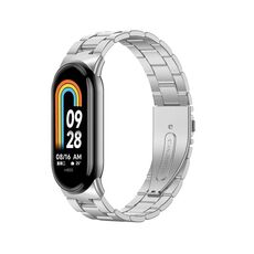 Per Xiaomi Mi Band 8 cinturino milanese in metallo a tre sfere (argento)