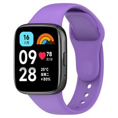 Cinturino di ricambio in silicone tinta unita sportivo per Redmi Watch 3 Lite (viola)