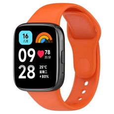 Cinturino di ricambio in silicone tinta unita sportivo per Redmi Watch 3 Lite (arancione)
