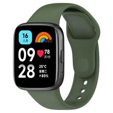 Cinturino di ricambio in silicone tinta unita sportivo per Redmi Watch 3 Lite (verde)