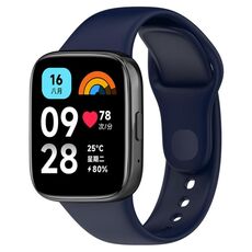 Cinturino di ricambio in silicone tinta unita sportivo per Redmi Watch 3 Lite (blu)