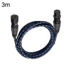 KN006 3 m maschio a femmina linea Canon cavo audio microfono amplificatore di potenza cavo XLR (nero blu)