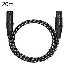 KN006 20 m maschio a femmina linea Canon cavo audio microfono amplificatore di potenza cavo XLR (nero)