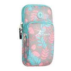 BO28 Borsa da braccio per telefono cellulare da corsa Borsa da polso per esterni (ciano)