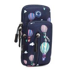 B089 Piccola borsa da braccio per cellulare per sport all'aria aperta Equitazione Custodia per cellulare per alpinismo Fitness (blu scuro)