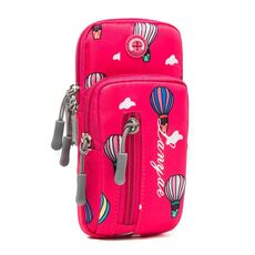 B089 Grande borsa da braccio per cellulare per sport all'aria aperta Equitazione Custodia per cellulare per alpinismo Fitness (rosso)