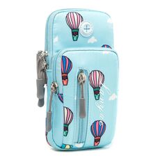 B089 Piccola borsa da braccio per cellulare per sport all'aria aperta Equitazione Custodia per cellulare per alpinismo Fitness (azzurro cielo)