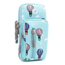 B089 Grande borsa da braccio per cellulare per sport all'aria aperta Equitazione Custodia per cellulare per alpinismo Fitness (cielo blu)