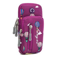 B089 Piccola borsa da braccio per cellulare per sport all'aria aperta Equitazione Custodia per cellulare per alpinismo Fitness (viola)