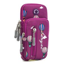 B089 Grande borsa da braccio per cellulare per sport all'aria aperta Equitazione Custodia per cellulare per alpinismo Fitness (viola)