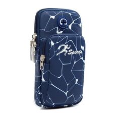B090 Borsa da braccio impermeabile per sport all'aria aperta Arrampicata Fitness Borsa per cellulare da corsa (piccola blu)