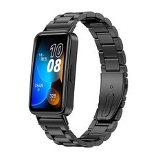 Per Huawei Band 8 16mm Cinturino di ricambio in metallo a tre ceppi (nero)