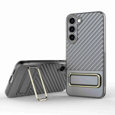 Custodia per telefono strutturata ondulata per Samsung Galaxy S23 + 5G (grigio)