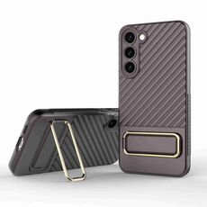 Custodia per telefono strutturata ondulata per Samsung Galaxy S23 + 5G (marrone)