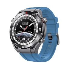 2 pezzi stile normale per Huawei Watch Ultimate cinturino di ricambio in silicone (blu navy)