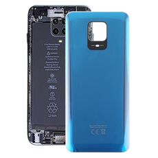Per Xiaomi Redmi Note 9 Pro Max Cover posteriore per batteria in vetro OEM (blu)