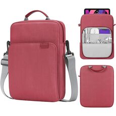 Borsa a tracolla verticale per laptop Borsa a tracolla portatile, dimensioni: 9,7-11 pollici (rosso vino)