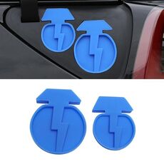 Per Tesla Model3/Y 2 pezzi Copertura impermeabile antipolvere in silicone per porta di ricarica, colore: blu diviso