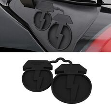 Per Tesla Model3 / Y 2pcs Copertura impermeabile antipolvere in silicone per porta di ricarica, colore: nero siamesi