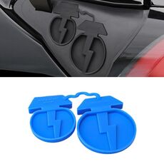 Per Tesla Model3/Y 2pcs Copertura impermeabile antipolvere in silicone per porta di ricarica, colore: blu siamesi