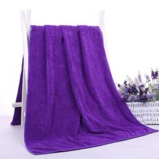 35x75cm Asciugamano da bagno grande ispessito nano Parrucchiere Salone di bellezza Adulto con asciugamano morbido assorbente (Viola scuro)