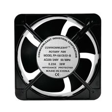 Ventilatore del cuscinetto dell'olio dell'albero dell'armadio elettrico del telaio del rullo di 220V 38W 15cm