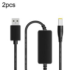 2pcs DC 5V a 12V USB Booster Cavo di monitoraggio dell'alimentazione mobile Cavo di alimentazione