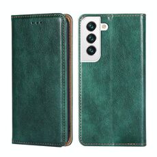 Per Samsung Galaxy S23+ 5G Custodia per telefono in pelle magnetica tinta unita lucida a olio (verde)