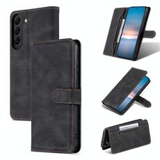 Per Samsung Galaxy S23 5G AZNS Dream II Custodia per cellulare in pelle Flip Feel (nera)